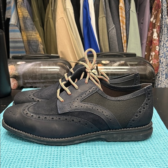 Sandro Moscoloni Navy and Black Wing Tip Derby’s main image 4